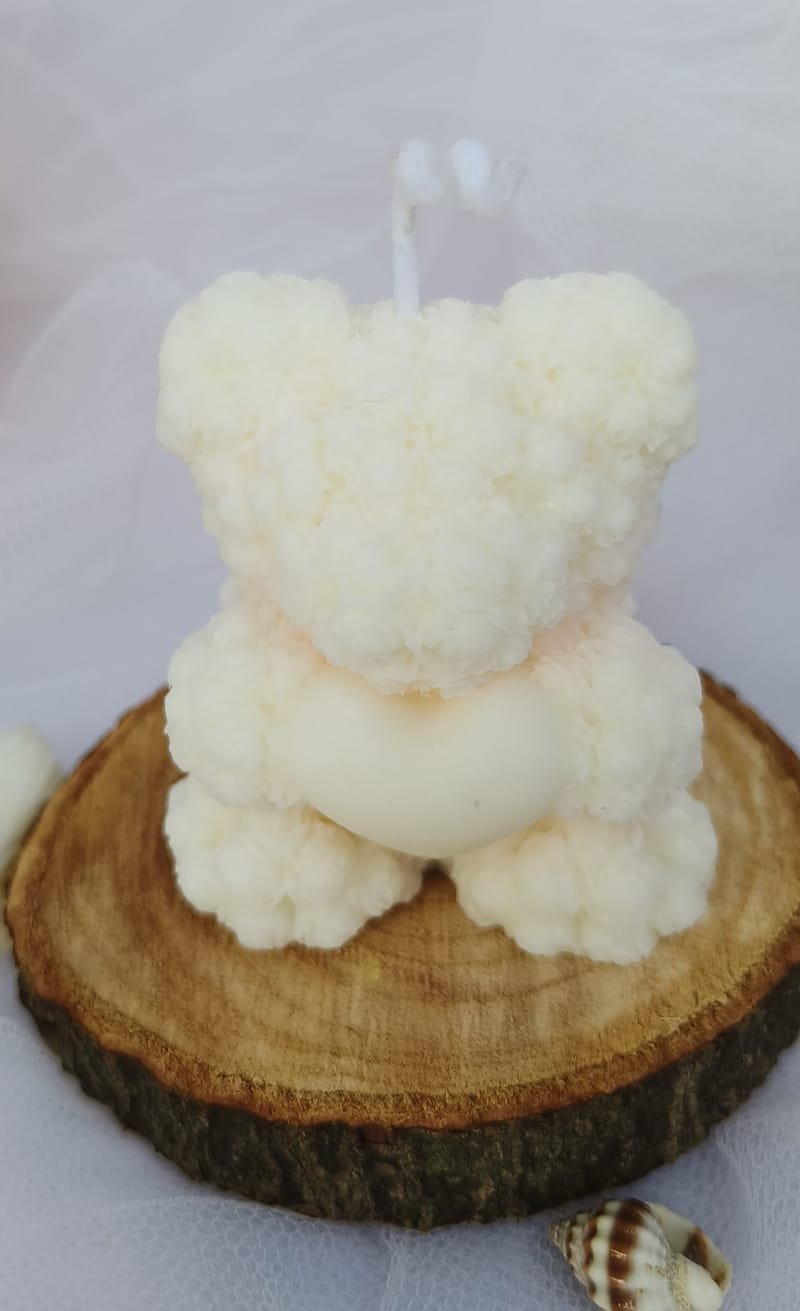 Fluffy Hug Teddy Candle
