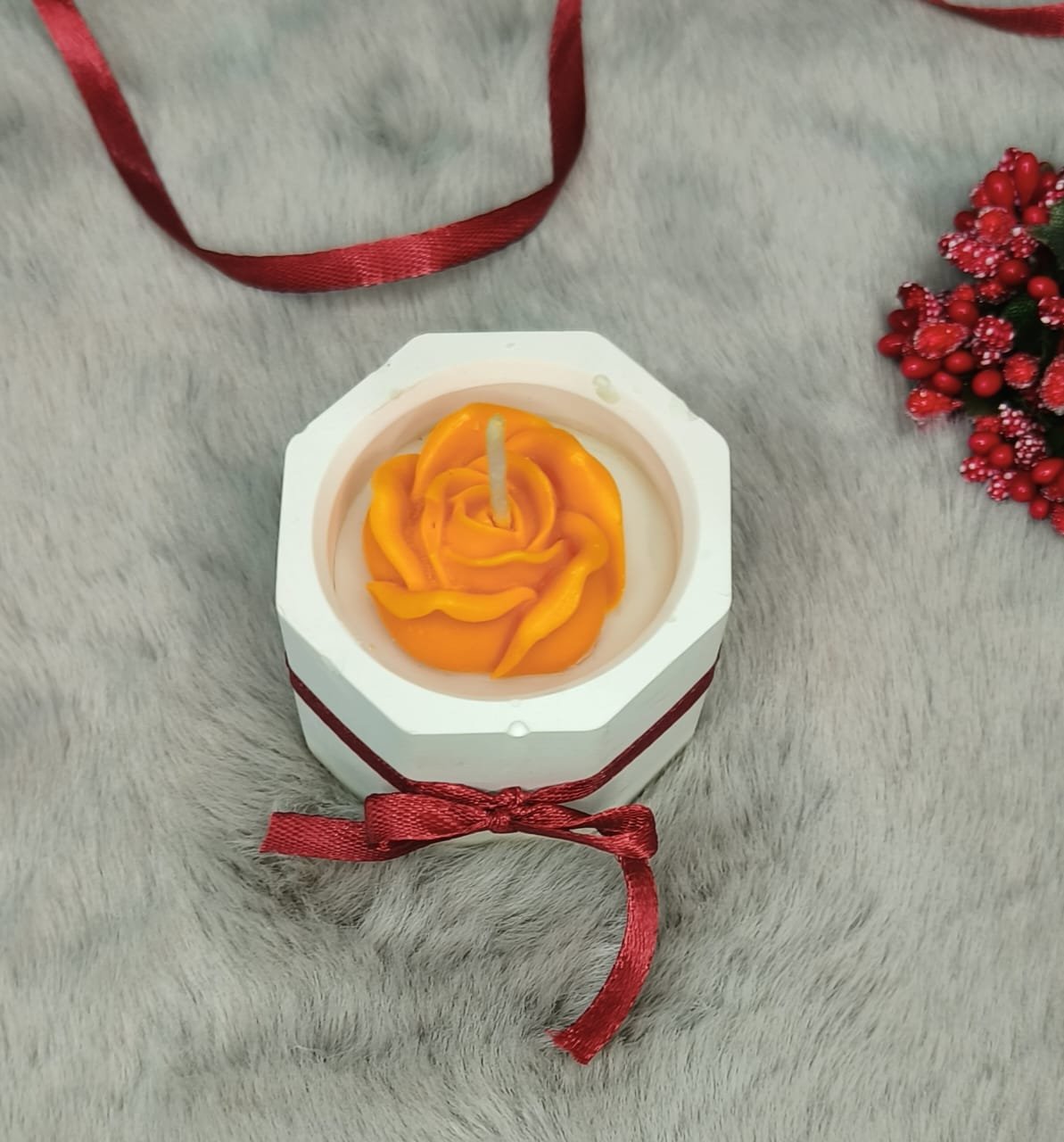 Shaktivedaa Orange Rose Candle